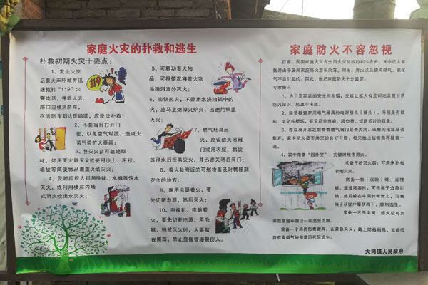 宣揚欄進行宣揚春季防火常識